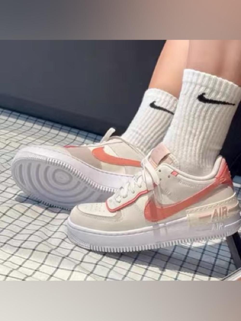 Nike Air Force 1 Low Shadow Phantom Pink Oxford Sneakers